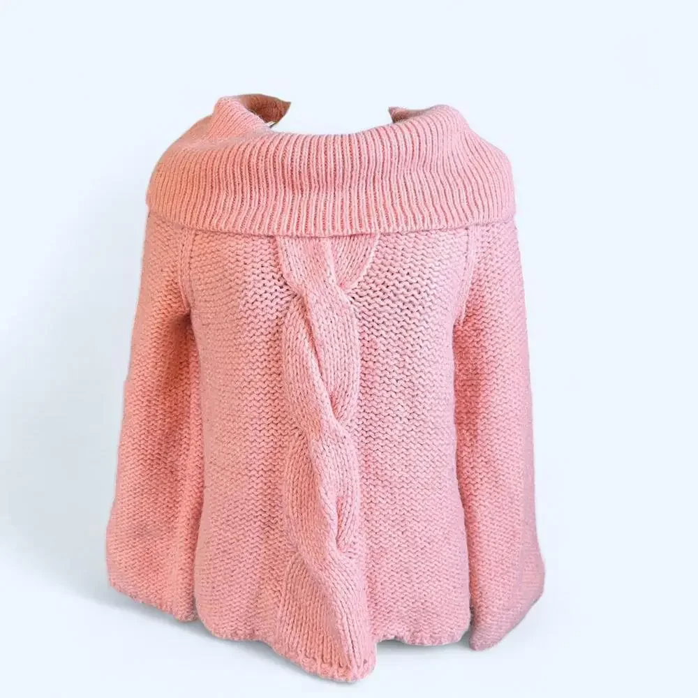 Vintage Y2K Michael Kors Bell sleeve pink knit sweater Size Large